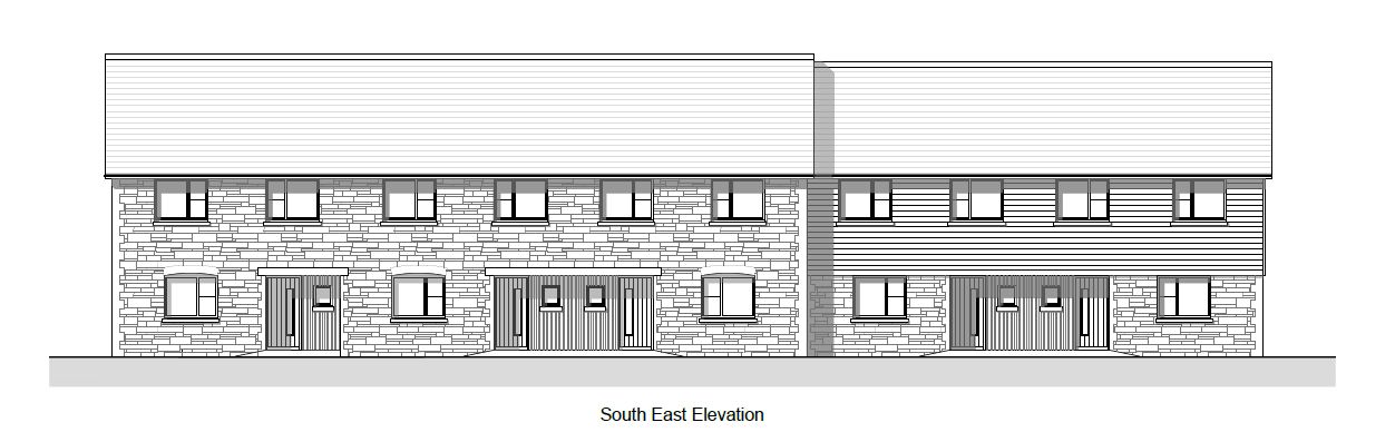 Lot: 65 - FREEHOLD SITE WITH PLANNING FOR FIVE HOUSES - Proposed South East Elevation